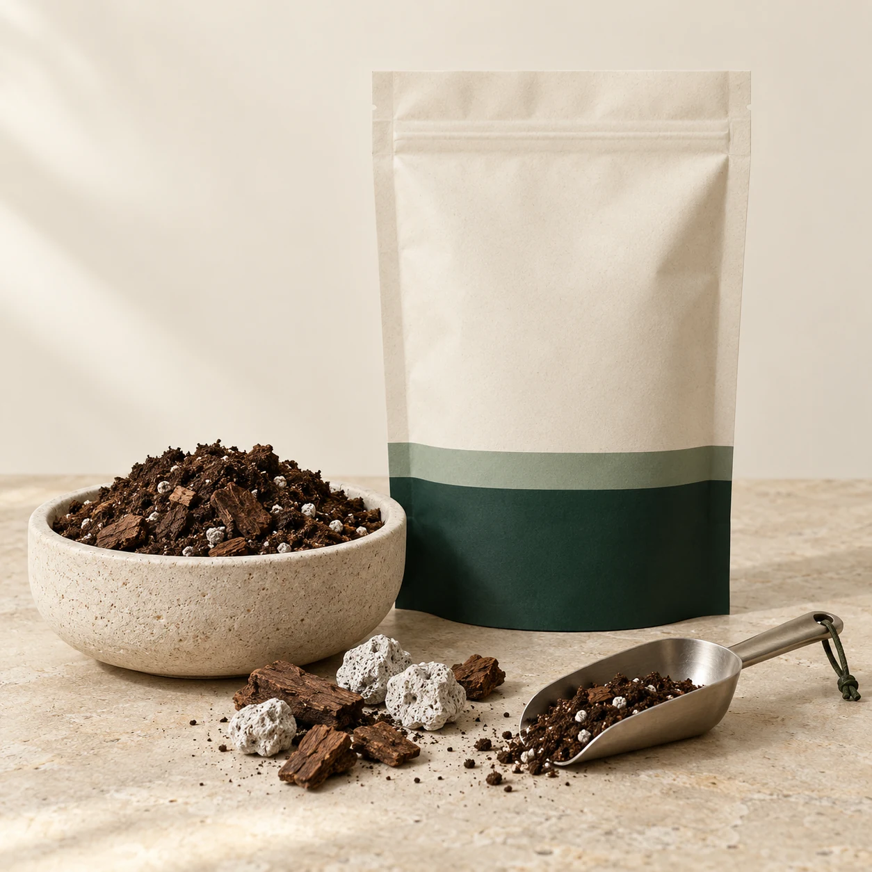 Concepto de packaging y sustrato